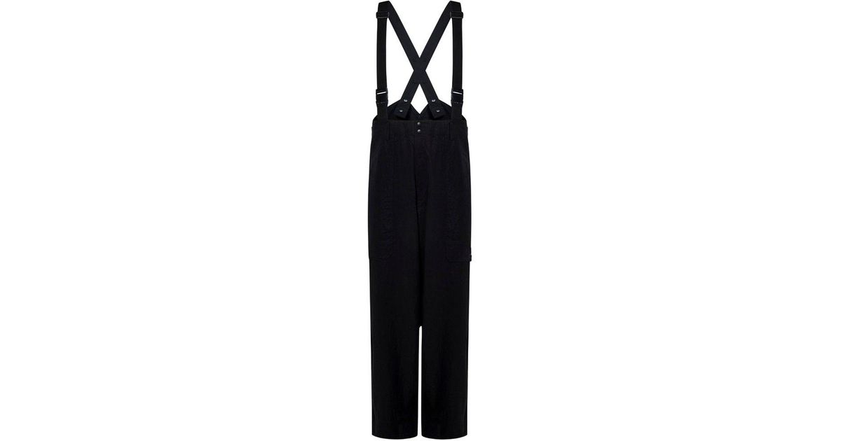 PE/RAYON GABARDINE STRETCH SUSPENDER PANTS WITH HEM BUTTON