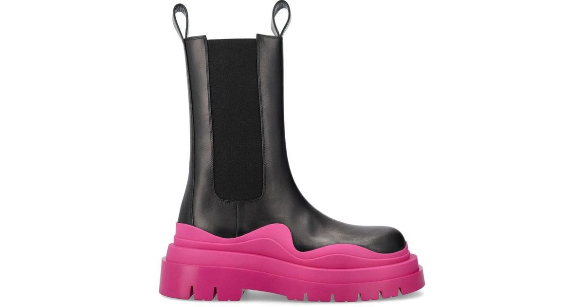 bottega veneta tire boots pink