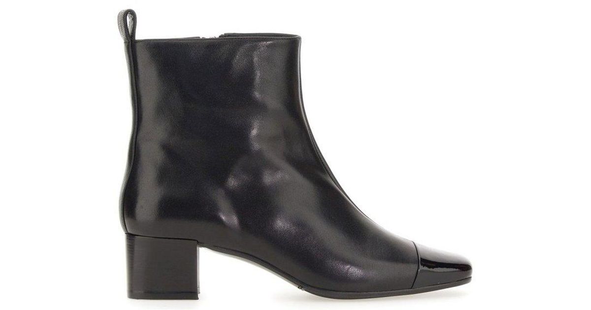 ブーツその他 Carel Paris Extime Boot Estimenight - Black suede leather and mesh ankle boots