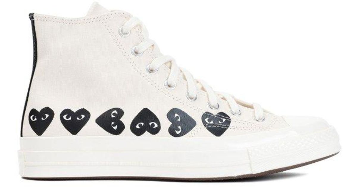 COMME DES GARÇONS PLAY X Converse Heart Logo Printed Laceup Sneakers