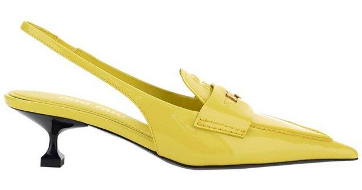 miu miu slingback ballerina pumps