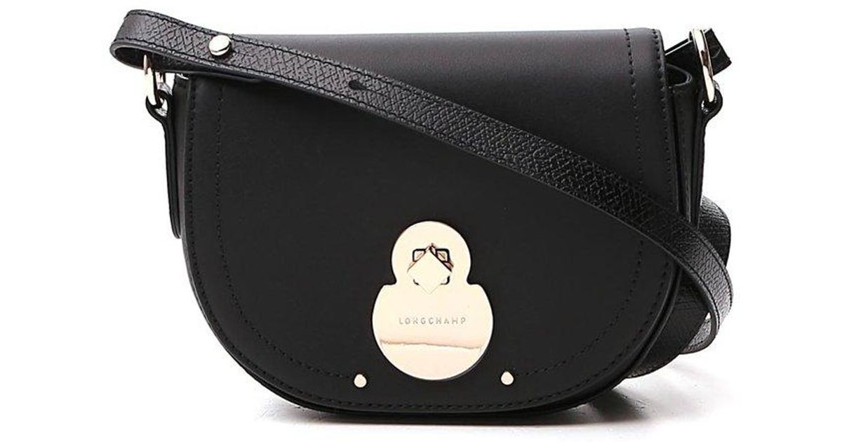 Longchamp Leather Cavalcade Small Crossbody Bag in Black Lyst UK