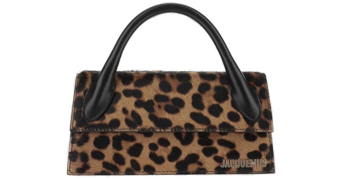 Jacquemus Leopard Printed Shoulder Bag in Black Lyst