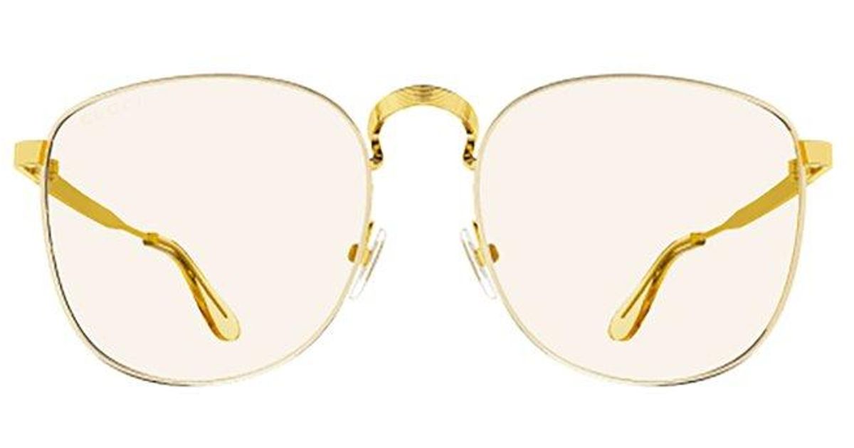 Gucci Panthos Frame Sunglasses in Natural | Lyst