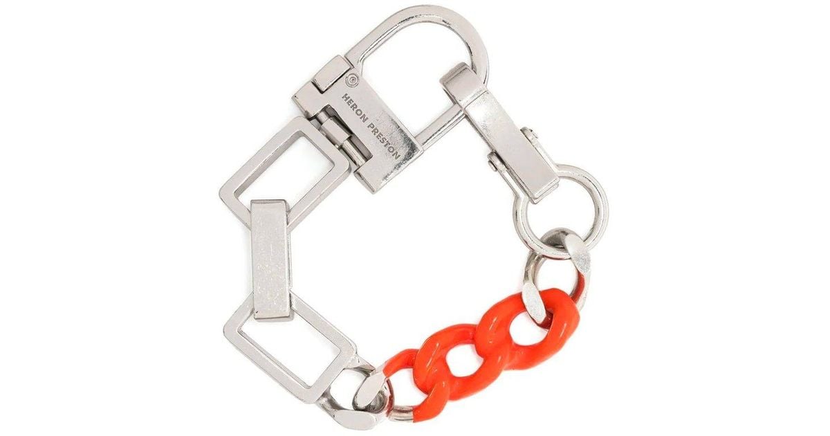 Heron Preston Chain Link Bracelet in White | Lyst