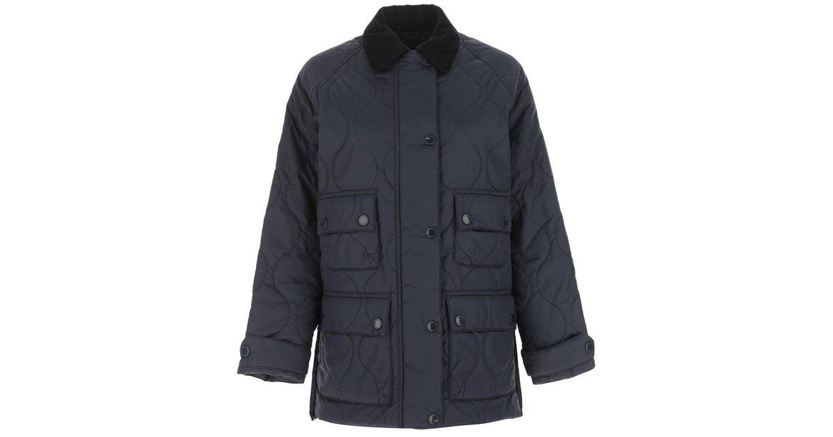 Barbour Corduroy Collar Quilted Jacket 