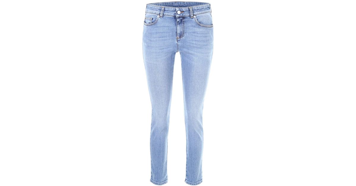 Alexander McQueen Denim Skinny Jeans in Blue - Lyst