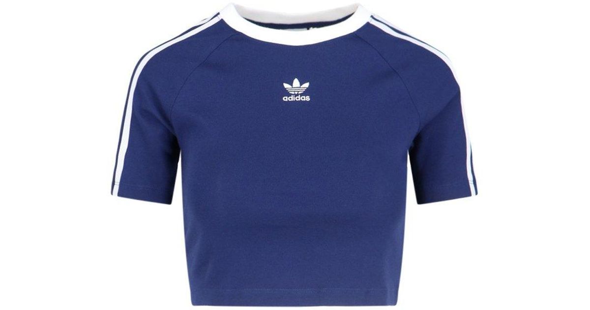 adidas 3 Stripe Baby T Shirt in Blue Lyst UK