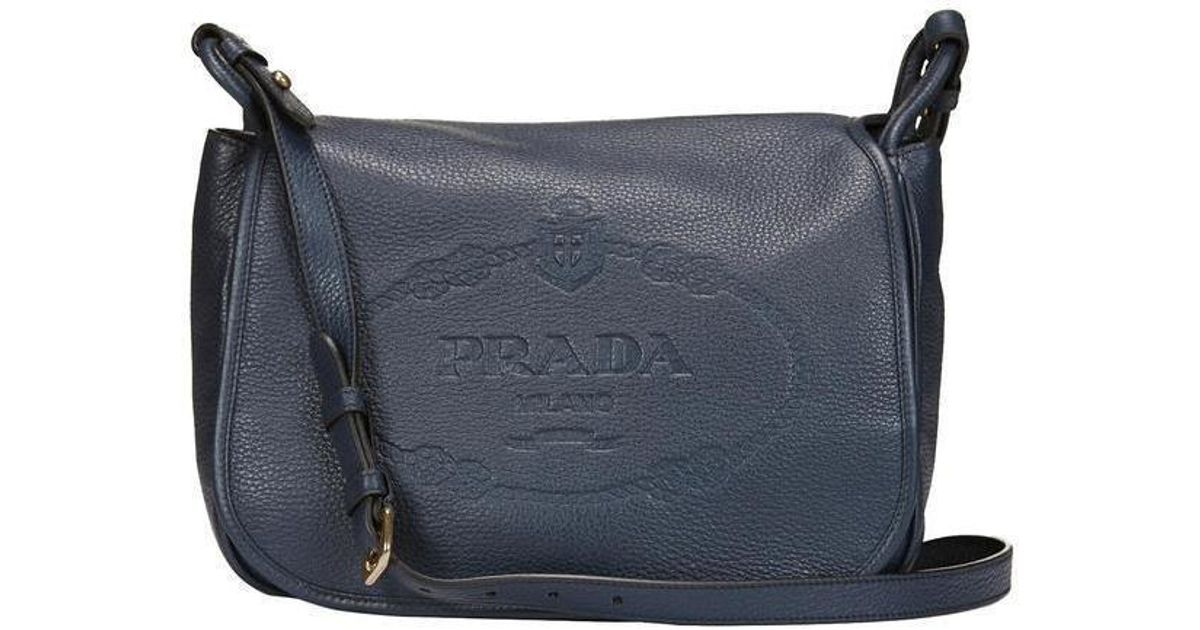 prada embossed logo handbag