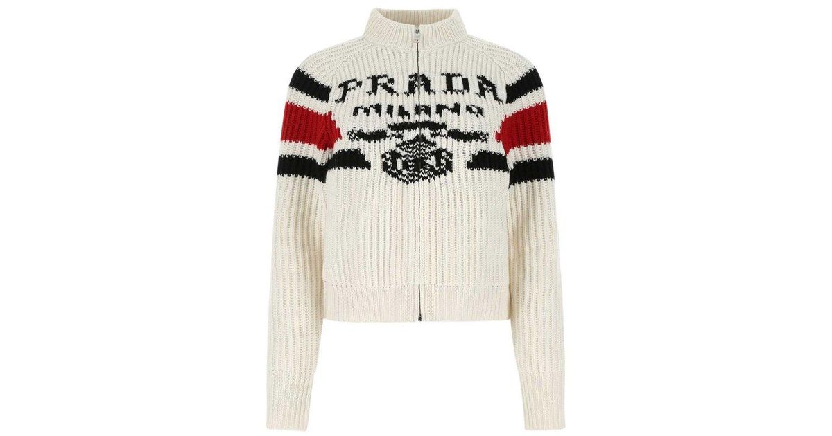 prada-Beige-Logo-Intarsia-Knit prada-Beige-Logo-Intarsia-Knit
