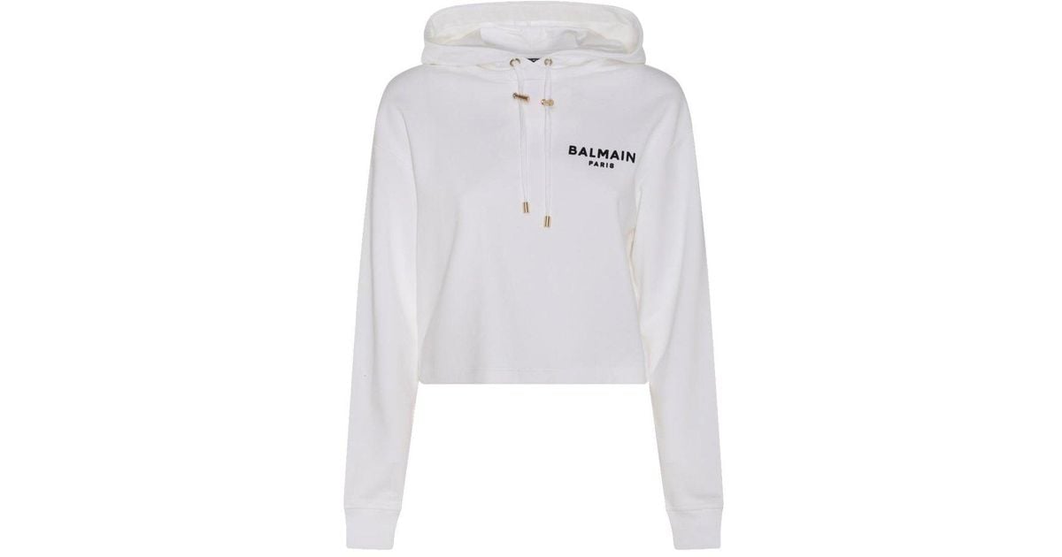 Balmain white best sale hoodie