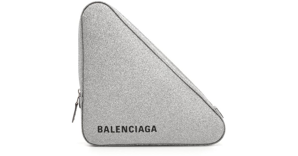 balenciaga triangle clutch