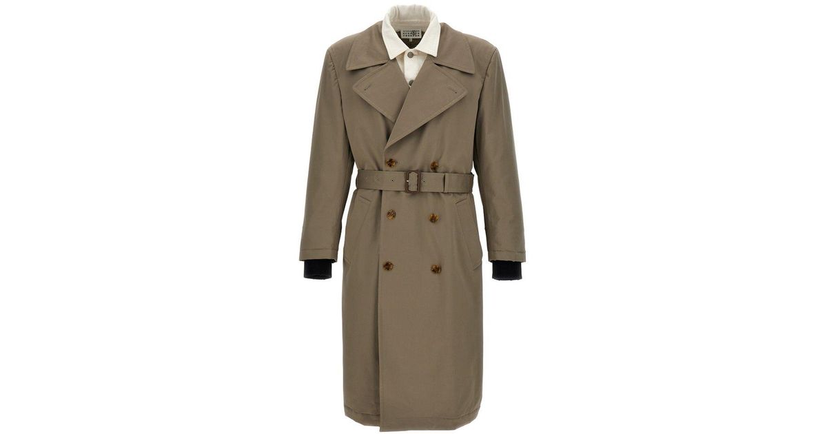 MM6 by Maison Martin Margiela Double Breasted Trench Coat in