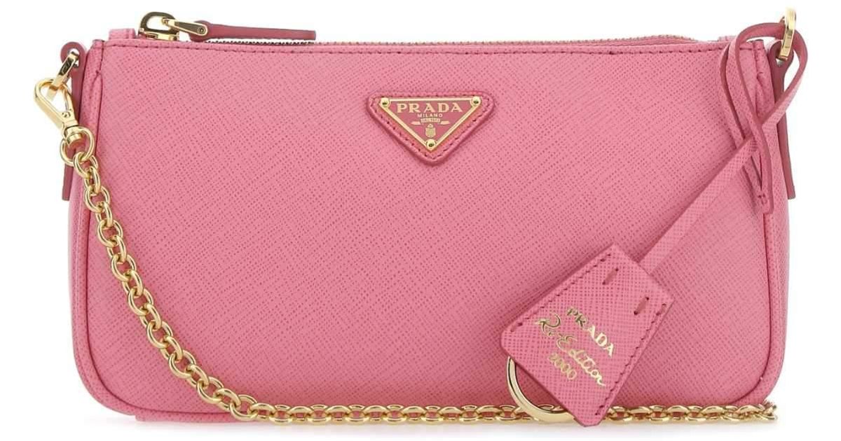 Re-edition 2000 cloth handbag Prada Pink in Cloth - 35445463
