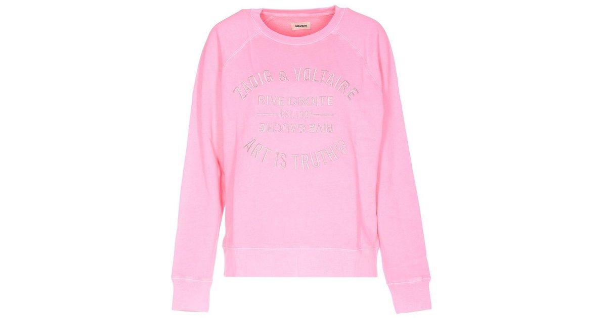 Zadig & Voltaire Upper Blason Sweatshirt in Pink | Lyst