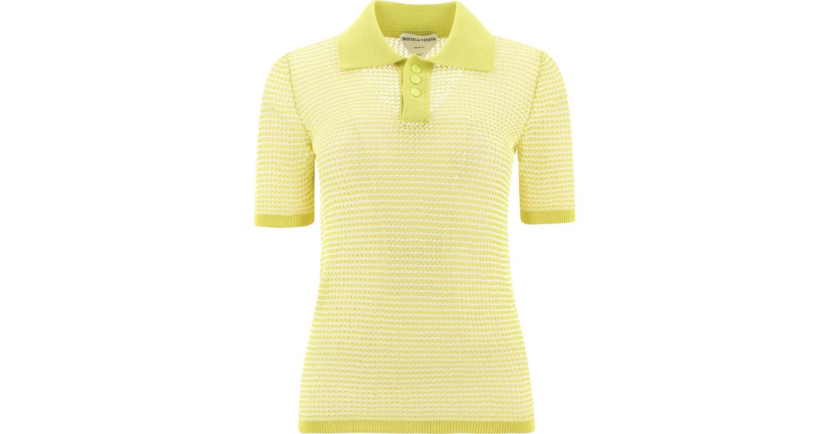 yellow knit polo