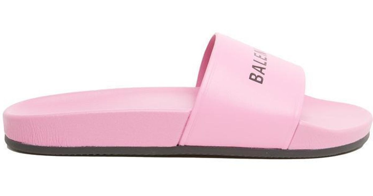 hot pink balenciaga slides