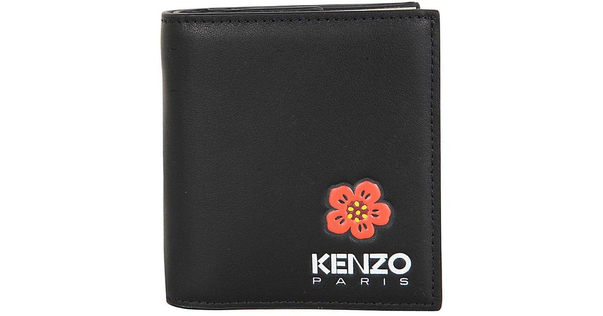 KENZO Crest Bifold Wallet in Black for Men Lyst