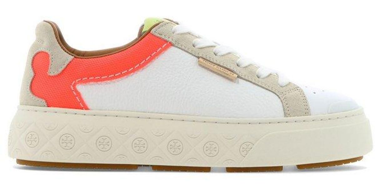 Tory Burch Rubber Ladybug Lace-up Sneakers in White | Lyst
