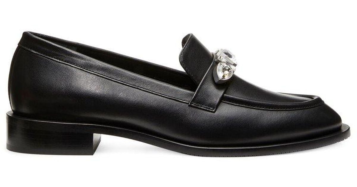 Stuart Weitzman , Palmer Pendant Loafer, Flats And Loafers, in Black | Lyst