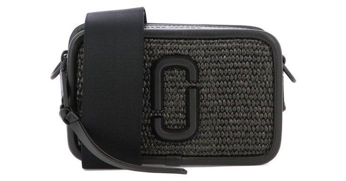 Marc Jacobs The Woven Dtm Snapshot Crossbody Bag in Black Lyst