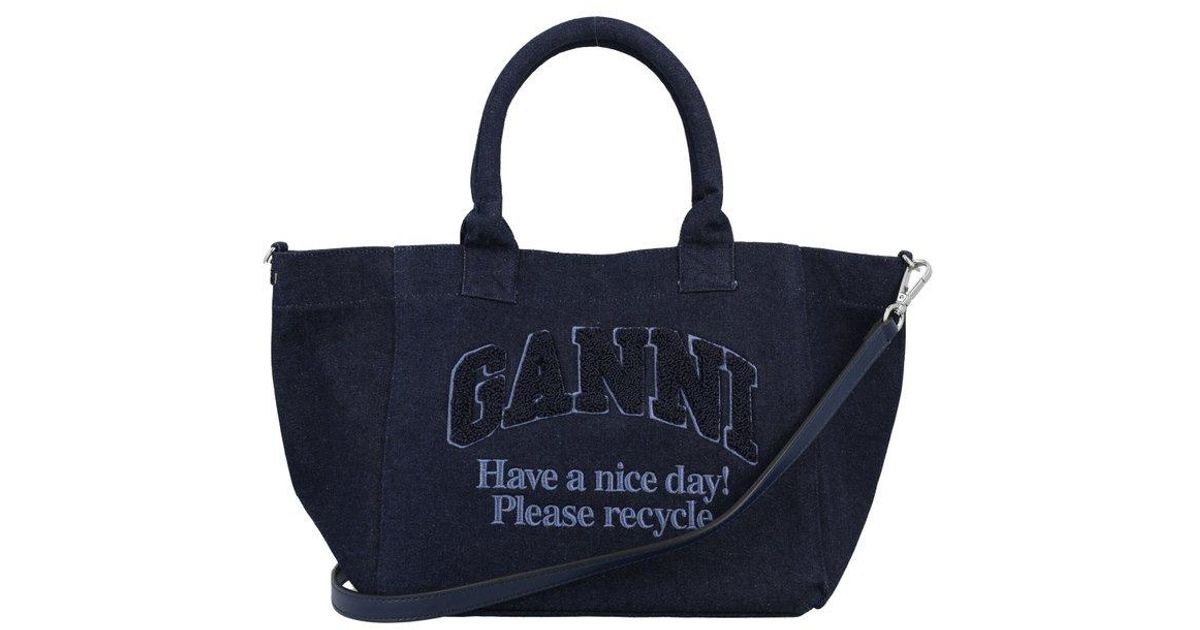 ★Ganni★ Small Gani Boo Tote Bag Icy Blue A6335297 A6335297 MUSINSA | GANNI Small Gani Boo Tote Bag - Icy Blue / A6335297