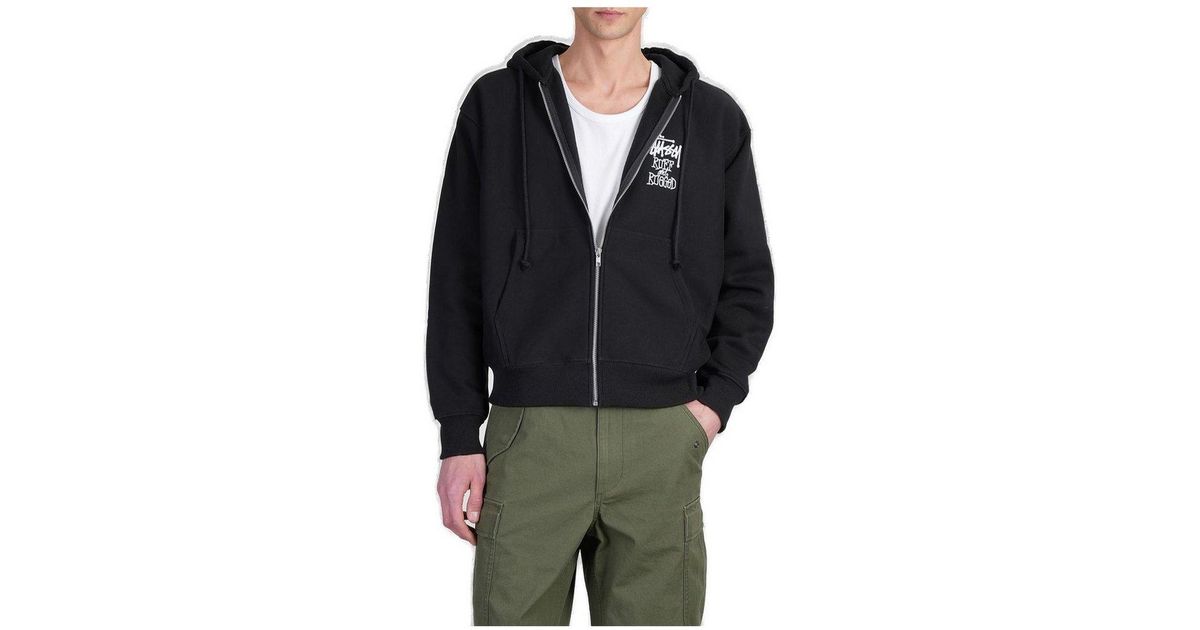 Stussy Well Suited Zip Hoodie in Black for Men | Lyst