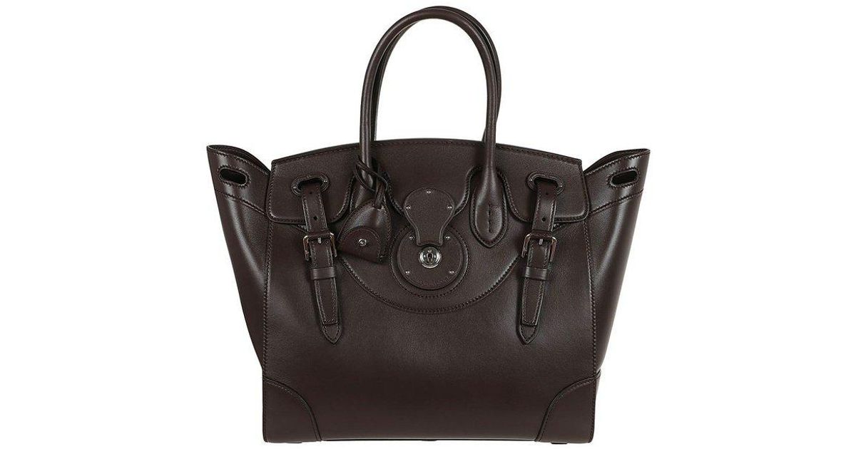 Ralph Lauren Ricky 33 Medium Top Handle Bag in Black | Lyst