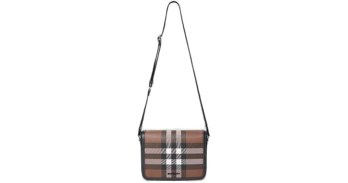 Burberry Small Alfred Messenger Bag in White for Men Lyst
