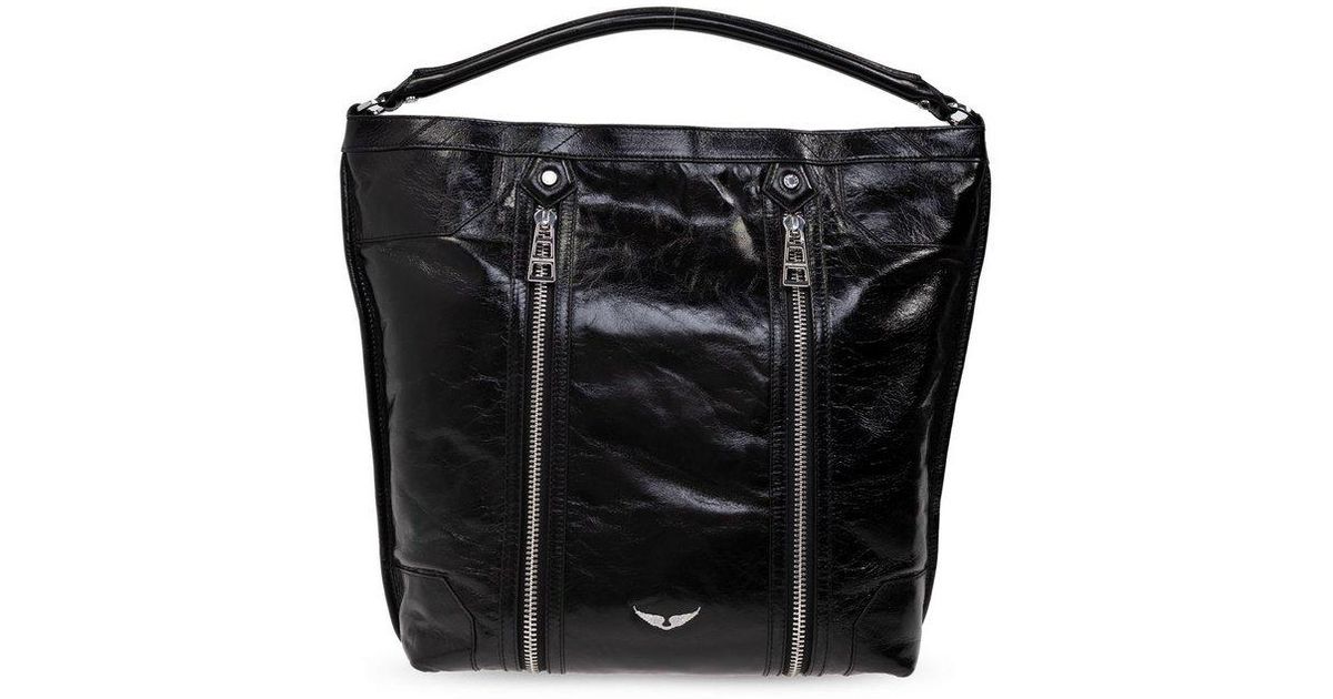 ショルダーバッグ・ポシェット Zadig & Voltaire Sunny Hobo Shoulder Bag - Leather - Black ZADIG & VOLTAIRE Sunny Hobo Bag in Noir | endource