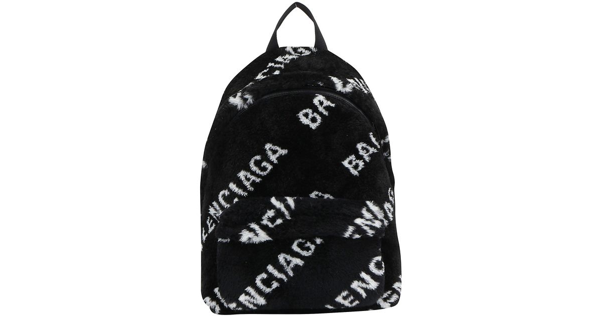 balenciaga logo backpack