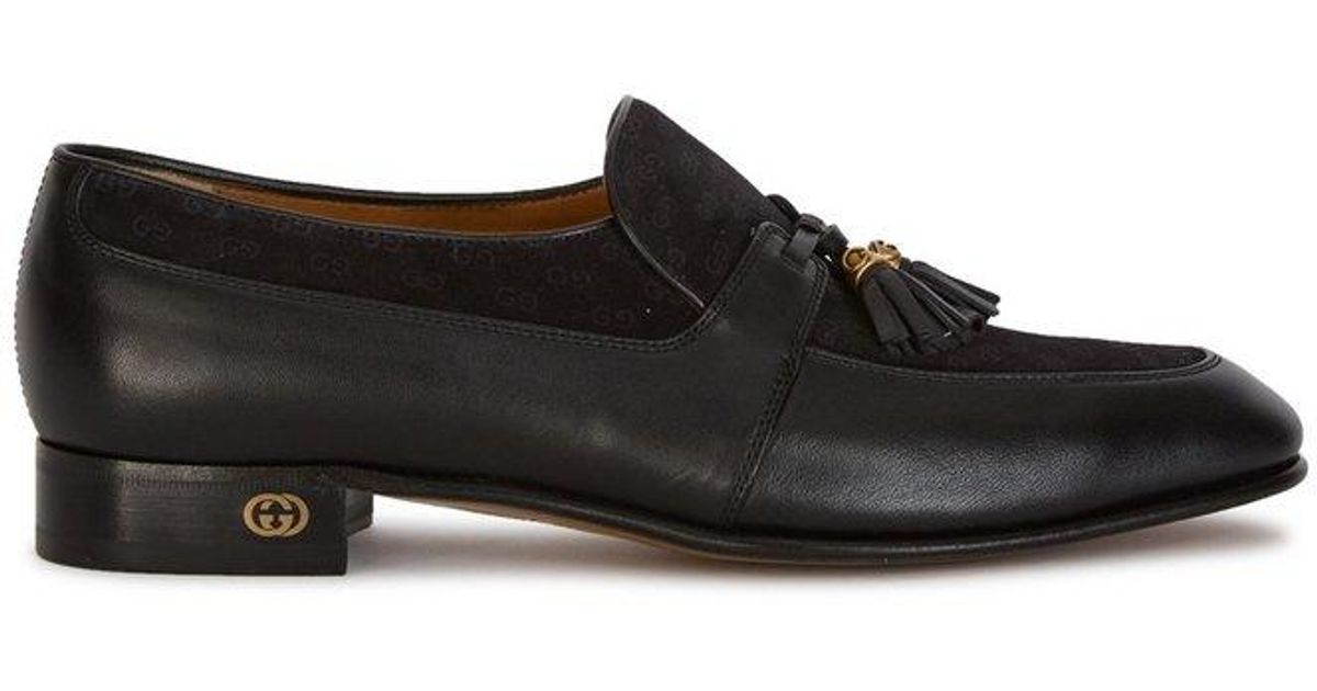 Gucci Tassel Detail Loafers in Black for Men Lyst