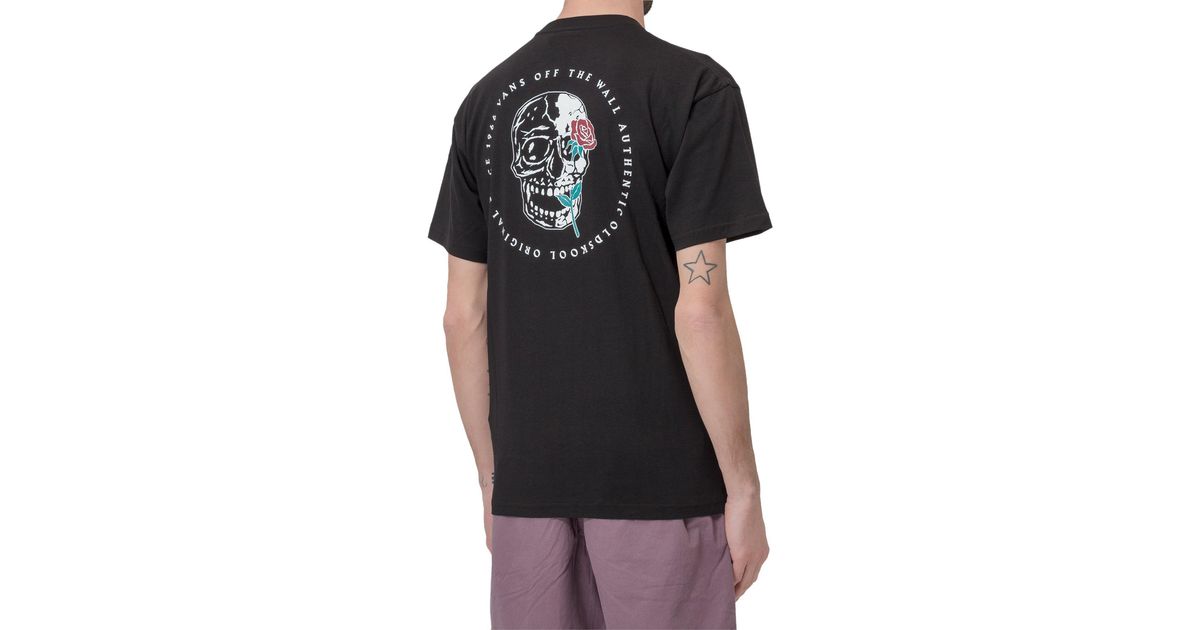 Vans Cotton Coming Up Roses Skull Print T-shirt in Black for Men | Lyst  Canada