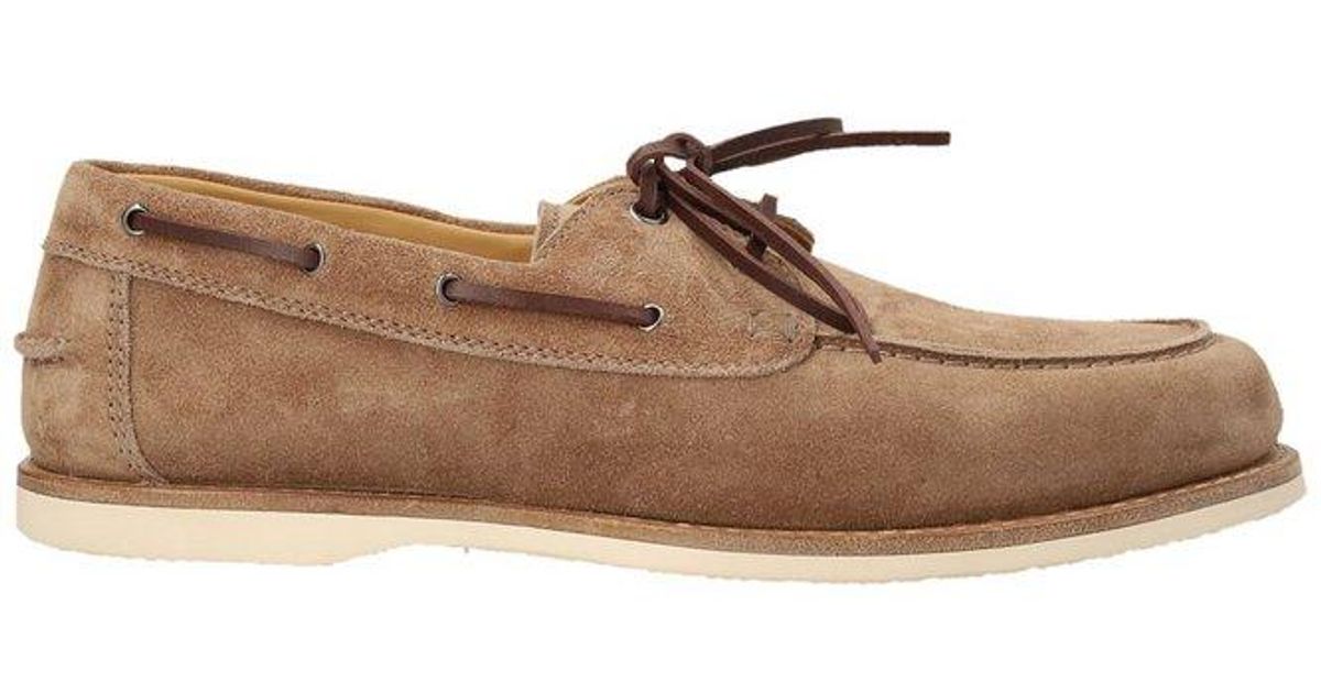 Brunello Cucinelli Boat Lace-up Shoes in Brown for Men | Lyst