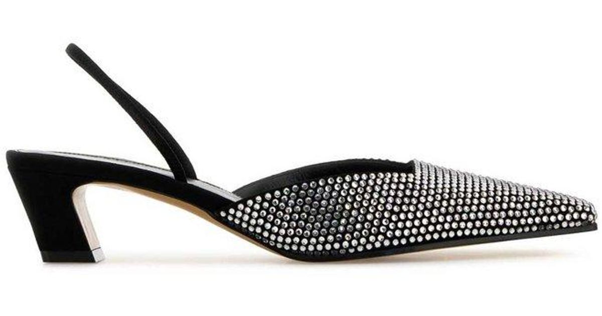 KHAITE Embellished Suede Roosevelt Pumps in Black | Lyst