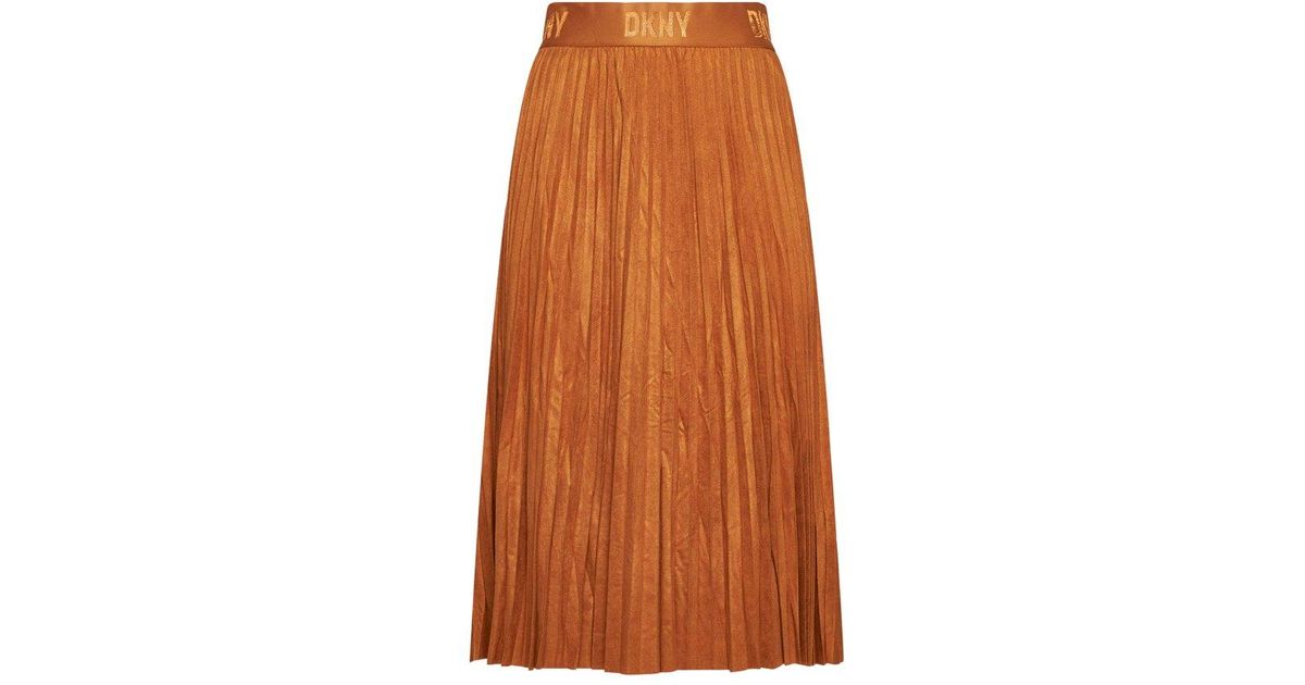 dkny pleated midi skirt