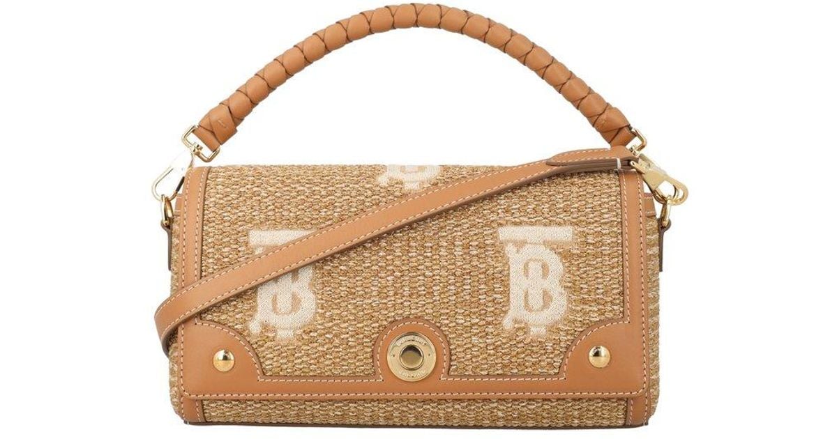 Burberry Tb Monogram Foldover-top Tote Bag in Brown | Lyst