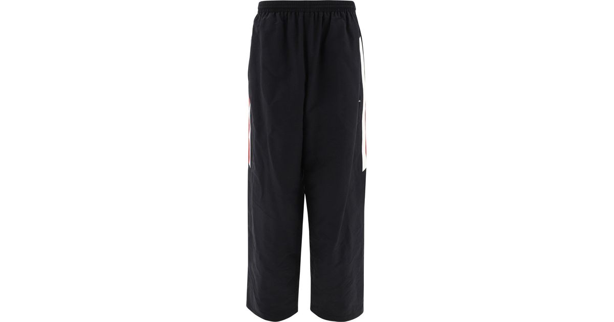 Balenciaga Synthetic Sporty B Track Pants in Black for Men | Lyst