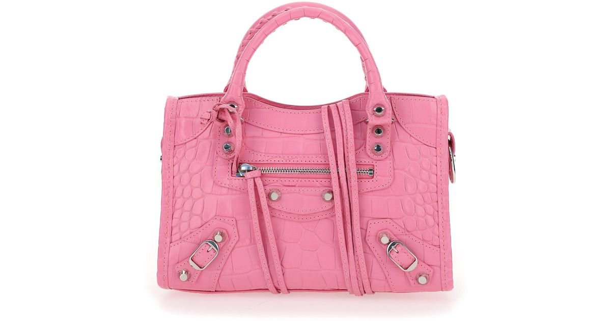 balenciaga city mini pink