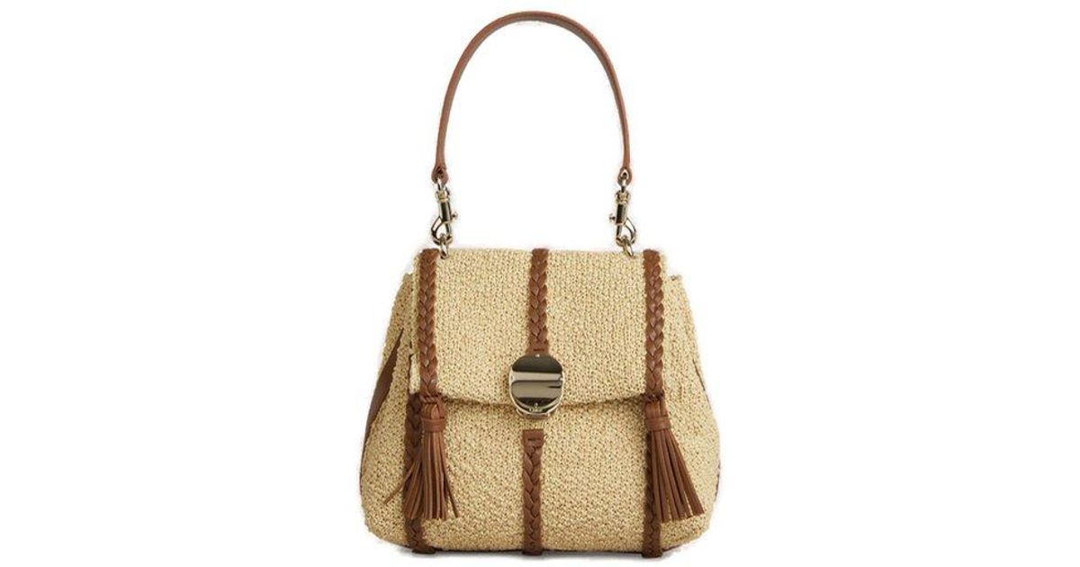 Chloé Mini Penelope Shoulder Bag in Natural | Lyst