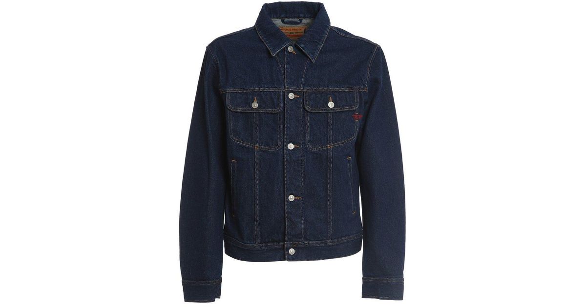 DIESEL Buttoned Up Denim Jacket in Blue 