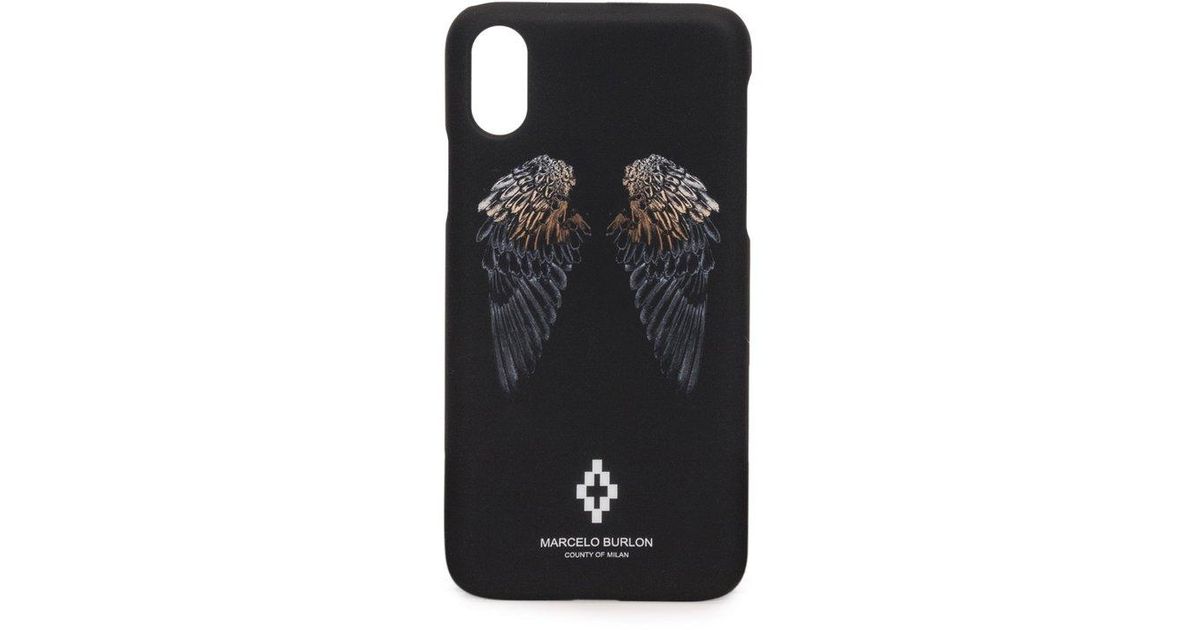 Marcelo Burlon Synthetic Wings Printed Iphone X Case in Black for Men | Lyst