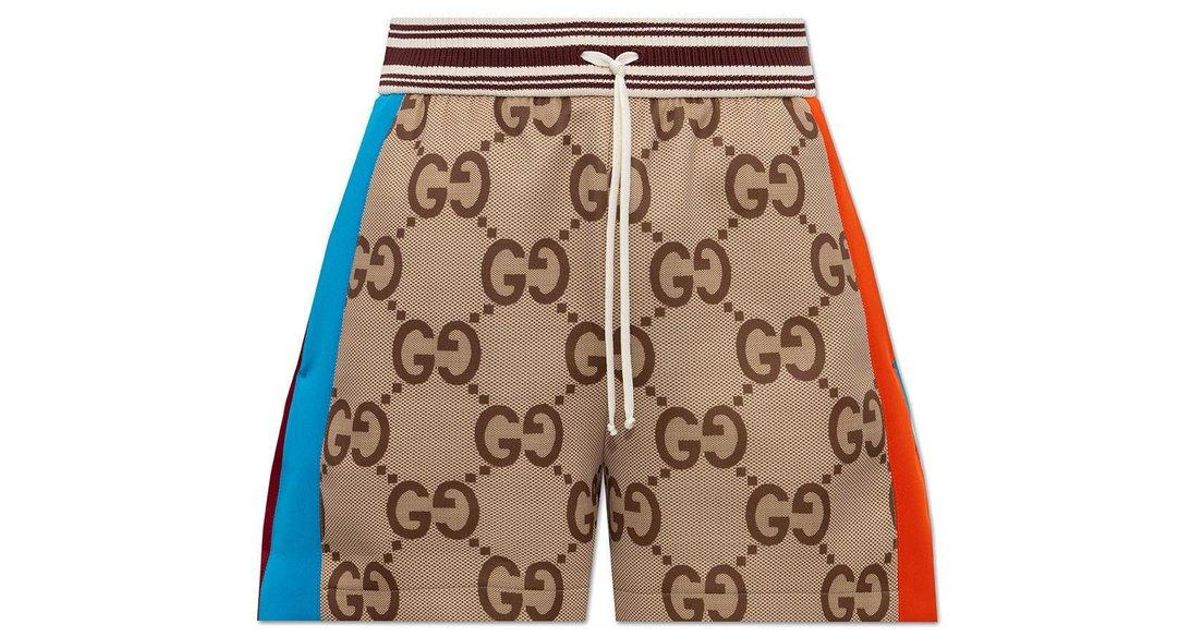 Gucci Shorts With Monogram in Brown Lyst