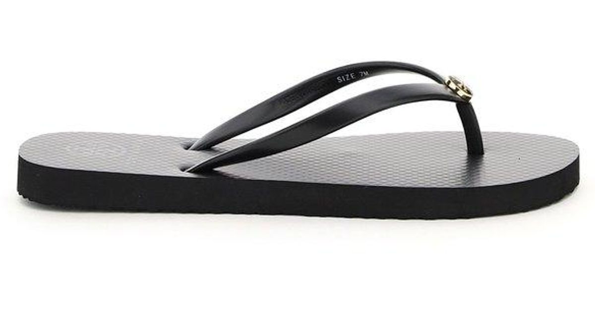 Tory Burch Rubber Flip Flops in White | Lyst