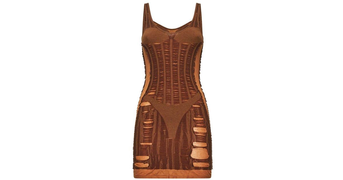 DIESEL Dress M-Calimera-Short in Brown | Lyst