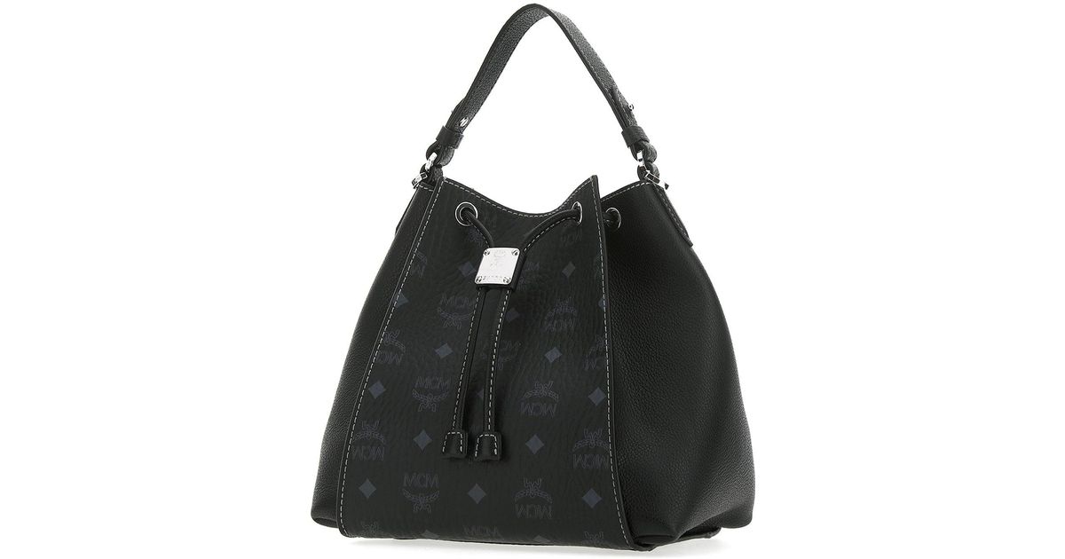 Mcm Drawstring Visetos Bucket Bag