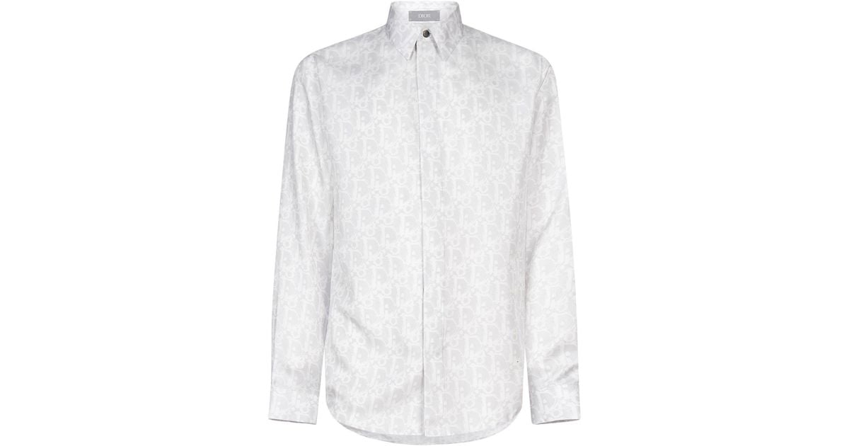 Dior Dior Oblique Shirt in White for Men Lyst