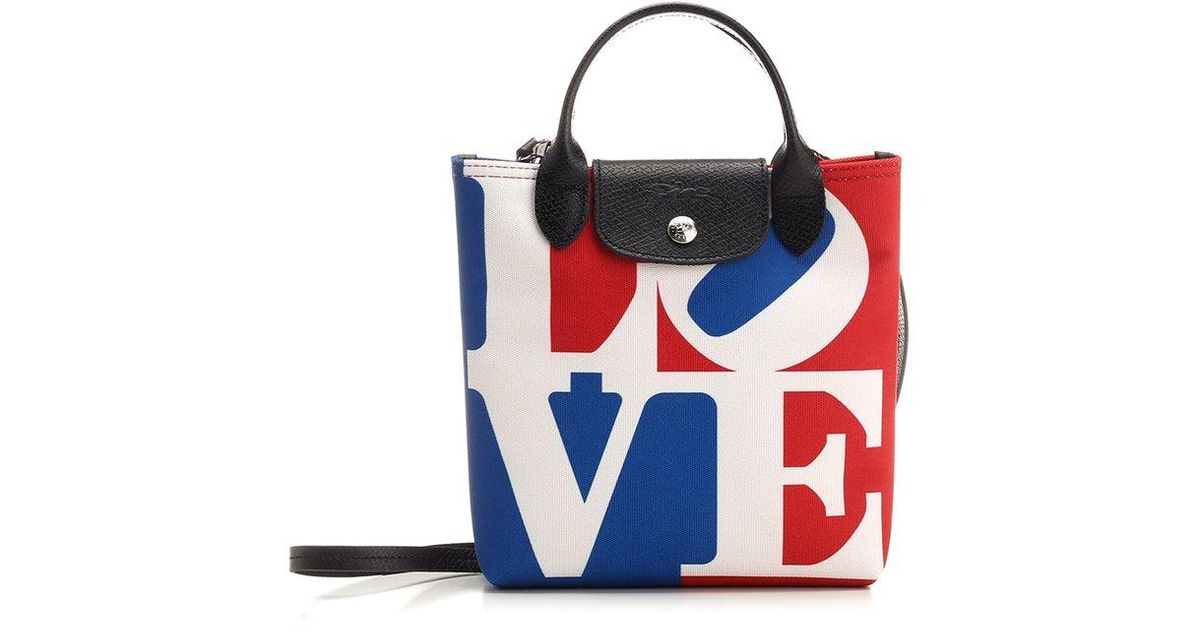 数量限定*LONGCHAMP×ROBERT INDIANA♡手提げ バッグ XS Longchamp X Robert Indiana Xs Crossbody Bag in Blue | Lyst