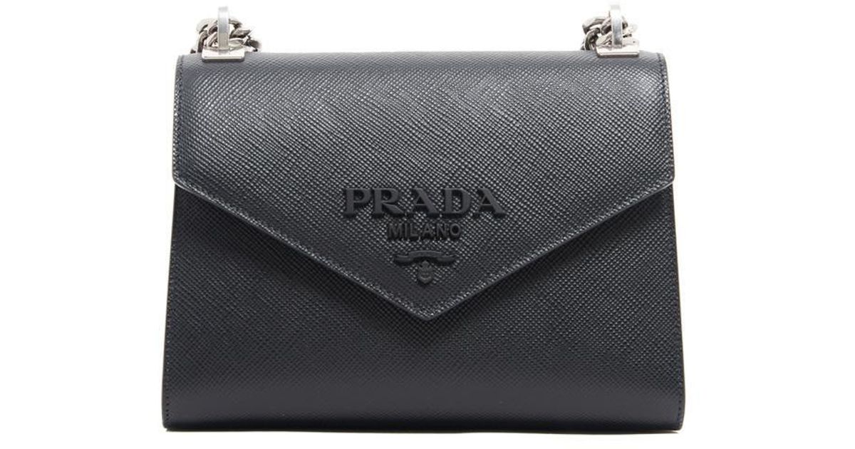 black prada shoulder bag with chain