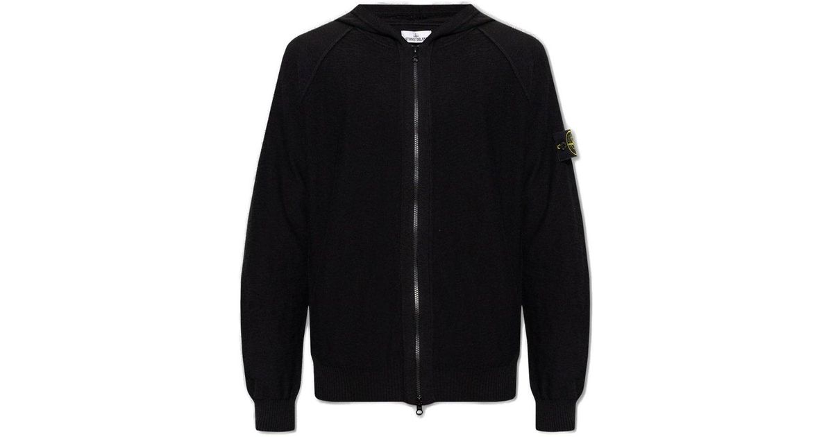 Stone Island LOGO PATCH HOODIE Black